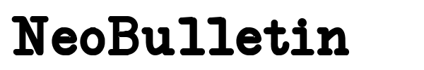 NeoBulletin font preview